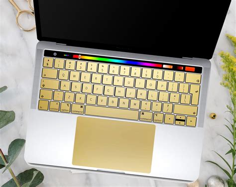 Golden Skins Macbook Keyboard Pro 13 Touch Bar 2019 Pro 16 | Etsy