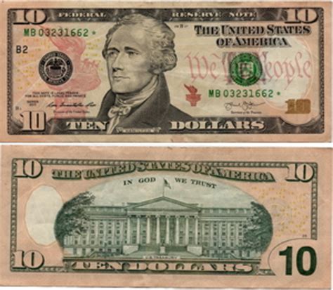 10 Dollars (Federal Reserve Note; colored) - United States – Numista