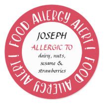 Allergy Alert Stickers - Lil Allergy Advocates