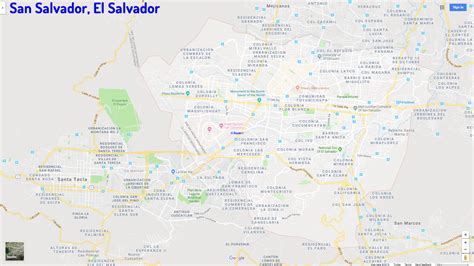 San Salvador Map and San Salvador Satellite Image