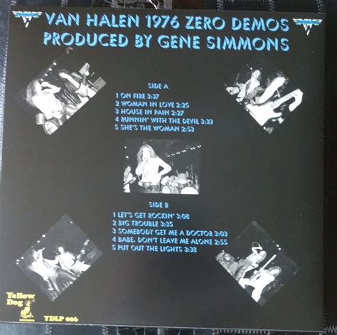 VAN HALEN Zero Demos 1976 Produced by Gene Simmons Splatter - Etsy