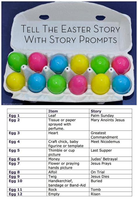 Tell the Easter Story Through Story Prompts | Easter sunday school ...