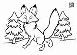 Easy fox coloring Page For Kids  Color This Life sketch template