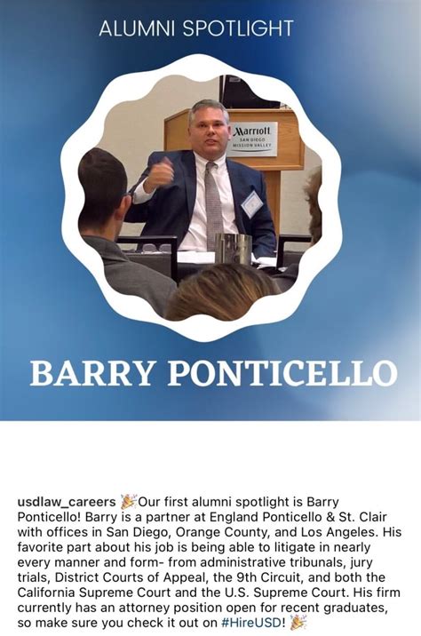 USD Law School Features Ponticello in Alumni Spotlight | ENGLAND PONTICELLO & ST.CLAIR blog