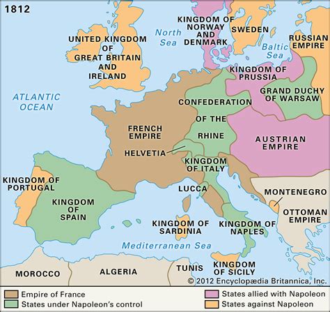 Napoleonic Europe 1812 Map – secretmuseum