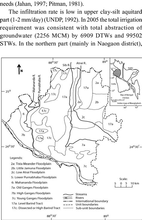 Physiographic map of the study area. | Download Scientific Diagram