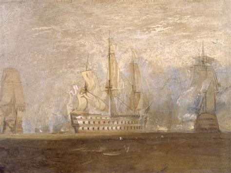 "First Sketch for ‘The Battle of Trafalgar’" J M W Turner - Artwork on ...