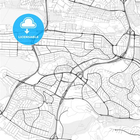 Vector PDF map of Kópavogur, Iceland - HEBSTREITS