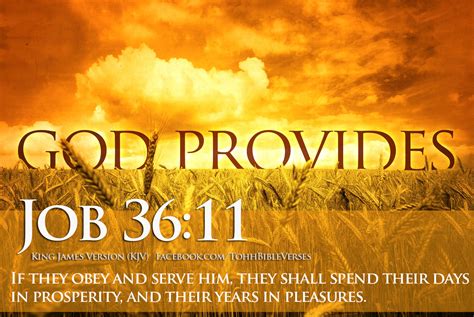 HD Bible Verses Wallpaper - Prosperity Job 36:11