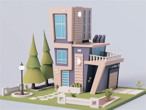 Cartoon Modern House by Piccopoly on Dribbble