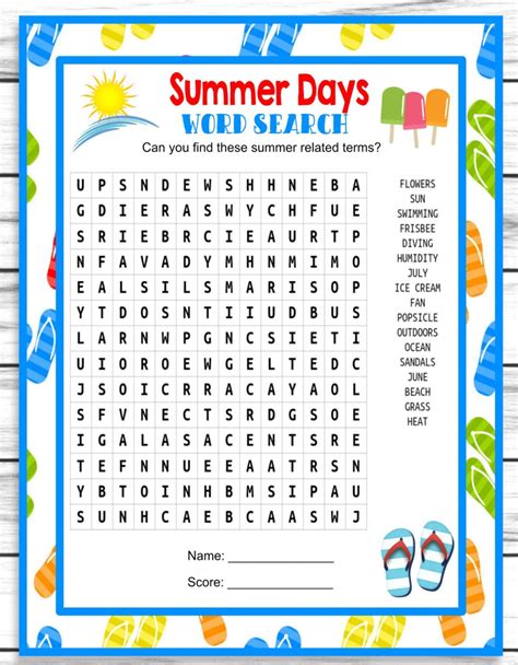 Summer Party Family Reunion Word Search Game, Printable Kids Activity – Enjoymyprintables