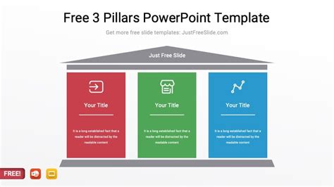 Free 3 Pillars PowerPoint Template (9 Layouts) | Just Free Slide