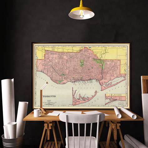 Old Map of Toronto City Map Fine Print Wonderful Vintage - Etsy