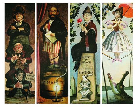 Large "Haunted Mansion" Stretching Portraits Print Set.