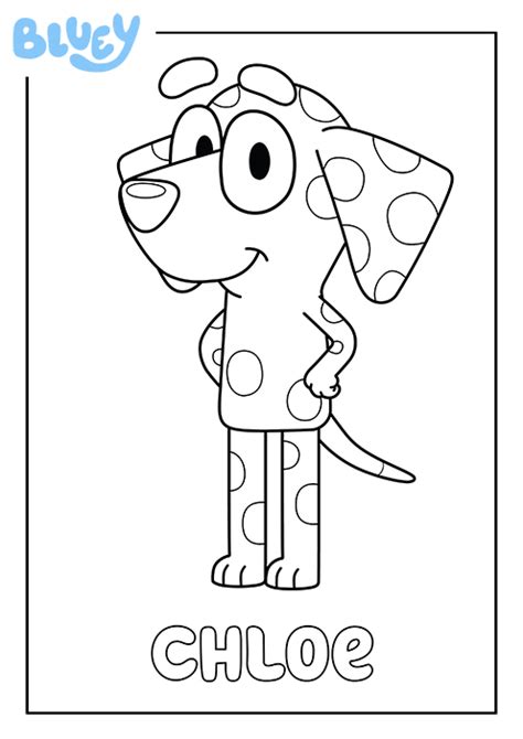 Print Your Own Colouring Sheet Of Bluey's Friend Chloe