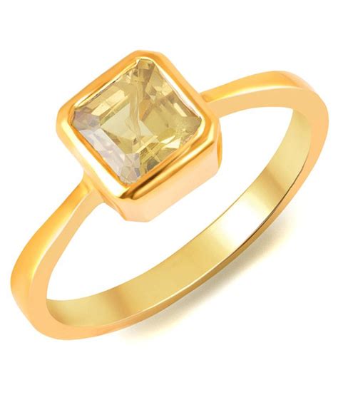 Kundali Yellow Sapphire Pukhraj 18Kt Gold Gemstone Ring available at SnapDeal for Rs.24035