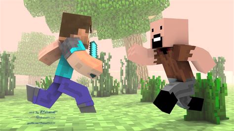 Notch VS Herobrine --animation-- - YouTube