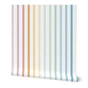 Pastel Rainbow Stripes Wallpaper | Spoonflower