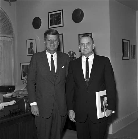 President Kennedy with personal friends, Mr. Cecil Sanders and Mr. Kirk LeMoyne "Lem" Billings ...