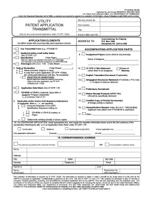 Patent Application Forms - Fill and Sign Printable Template Online