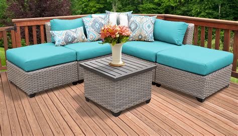 TK Classics :: Florence 6 Piece Outdoor Wicker Patio Furniture Set 06f