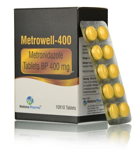 metronidazole 400mg Tablets Manufacturer & Supplier India - Wellona Pharma