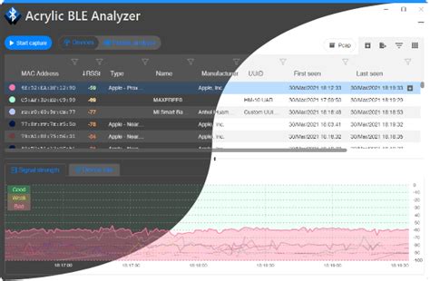 Bluetooth LE analyzer and scanner for Windows from Acrylic