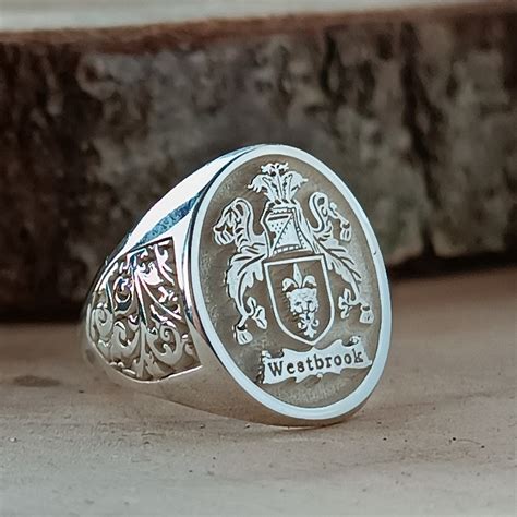 Family Crest Rings, Custom Signet Ring, Crest Ring, Family Crest Signet ...