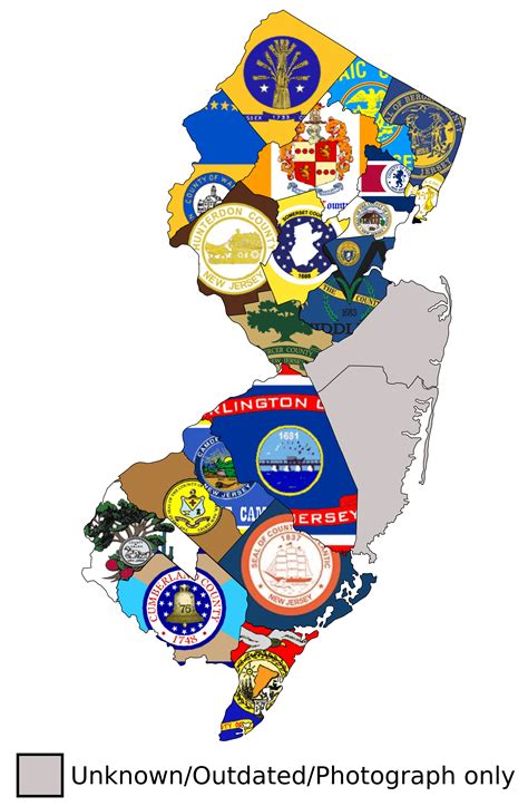 New Jersey Counties Flag Map : r/vexillology