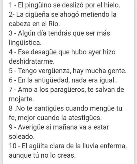 pasen 10 oraciones de dieresis y 10 de sineresis - Brainly.lat