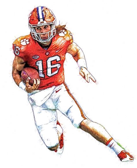 Trevor Lawrence | Football illustration, Trevor lawrence, Ncaa college ...