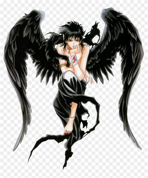 Anime Render Download - Male Dark Angel, HD Png Download - 852x984 ...