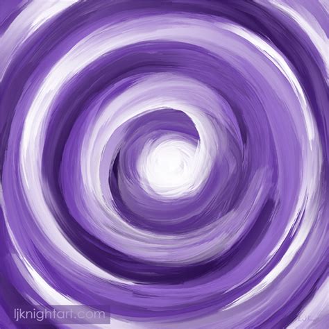 Purple and White Vortex Painting | L.J. Knight Art