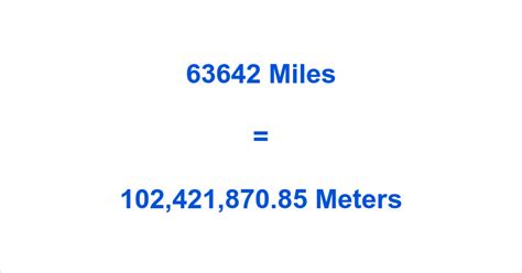 What is 63642 Miles in Meters? Best Converter and all Information