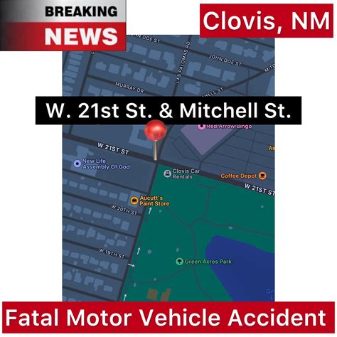 Clovis Police Department; investigate a fatal motor vehicle accident, Monday.