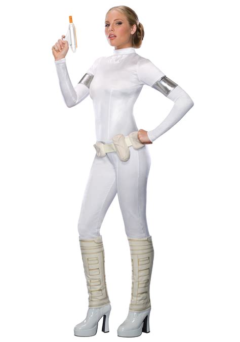 Padme Amidala White Jumpsuit Costume- Ladies Star Wars Costumes