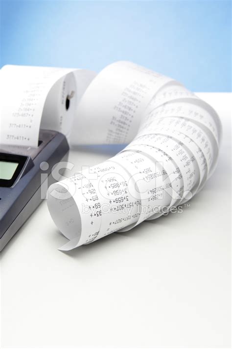 Calculator With Tape Stock Photo | Royalty-Free | FreeImages