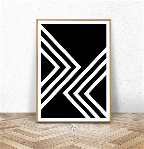 Digital Prints Prints minimalist modern abstract line wall art black art print abstract poster ...