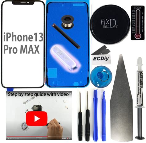 for Apple iPhone 13 PRO MAX Front Glass Screen Lens Replacement kit | eBay