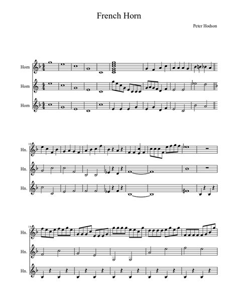 French Horn Sheet music | Download free in PDF or MIDI | Musescore.com