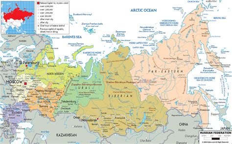 Maps of Russia | Detailed map of Russia with cities and regions | Map of Russia by region | Map ...