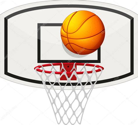 Dibujos: canasta de baloncesto | canasta de baloncesto y pelota — Vector de stock ...