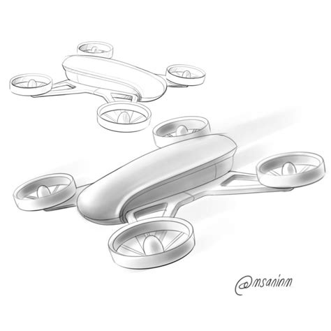 Drone Design Perspective Drawing Architecture, Architecture Drawing, Gadget World, Industrial ...