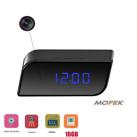 Mofek Full HD 1080P Hidden Camera Alarm Clock Spy Cam Family Office Anti-theft Device Room ...