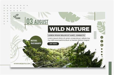 Free Vector | Wild nature photography banner template