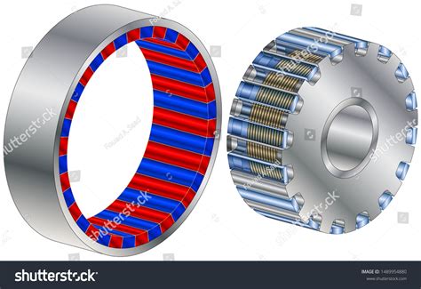 Permanent Magnet Transverse Flux Motor Stock Vector (Royalty Free ...