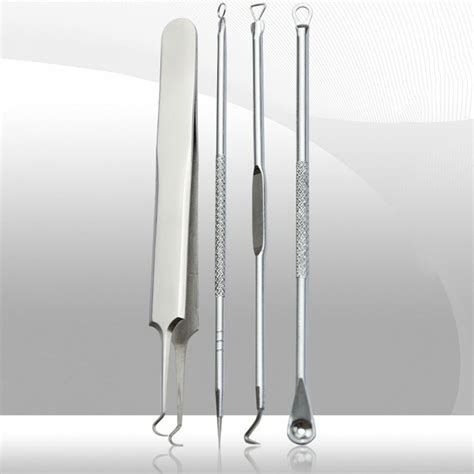 Dr Pimple Popper Blackhead Remover Kit Tool 4 PCS Skin Clean Care Tools Kit New