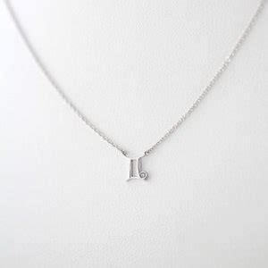 Gemini Zodiac Sign Diamond Necklace, Gemini Necklace, Gemini Pendant ...