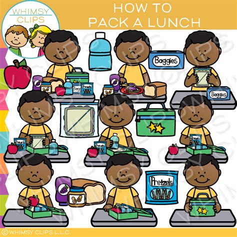 How to Pack a Lunch Clip Art , Images & Illustrations | Whimsy Clips