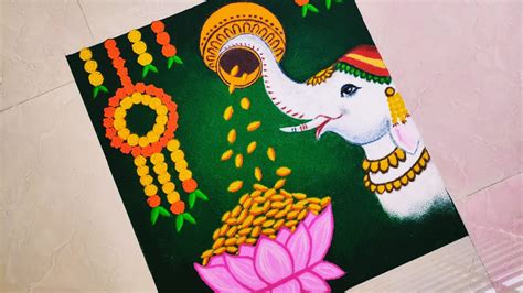 Dhanteras Rangoli || 💰Easy and Unique Dhanteras Rangoli || Dhanteras Special Rangoli - YouTube